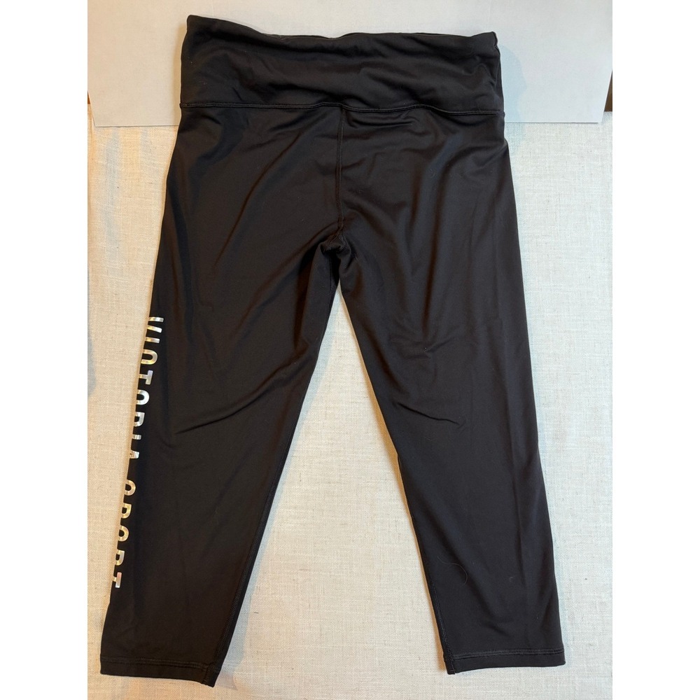 Victoria Sport Black Athletic Capris Leggings Cropped Workout Pants Women's Sz L - Picture 6 of 6